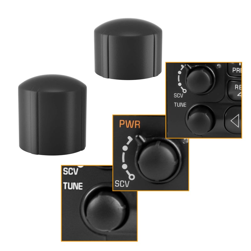 RDBS 2 PCS Stereo Radio Volume Control Knobs Kit OEM Replacement for GMC Cadillac Chevrolet - Image 2